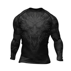 Rashguard de compression haute élasticité pour homme, MMA, BJJ, Jiu Jitsu, vêtements de combat, impression numérique, gym, kickboxing, anti-UV, respirant - Product Image 1