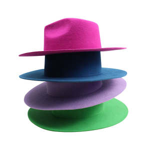 หมวกบักเก็ตแฟชั่นสไตล์ลำลอง ขอบกว้าง ผลิตจากโพลีเอสเตอร์ 100% สำหรับผู้ชายและผู้หญิง ใช้ได้ทุกฤดู สไตล์คลาสสิกแบบเฟโดรา - Product Image 4