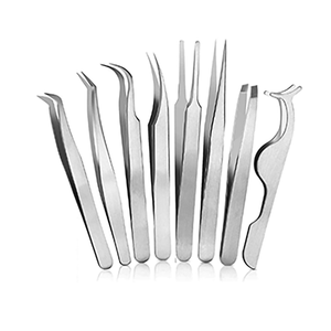ASAP – Kit de pinces à sourcils incurvées en acier inoxydable écologiques, à pointe inclinée, pour extensions de cils et outils d'épilation - Product Image 2