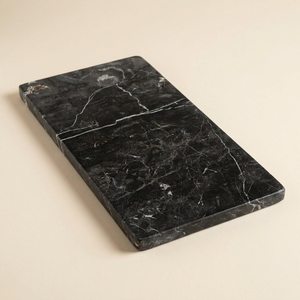 Planche à découper en marbre noir et blanc indien de qualité supérieure, durable, avec manche en bois, ustensiles de cuisine de haute qualité, fabriqués à la main, fonctionnels - Product Image 2