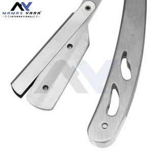 Rasoir droit manuel professionnel pour barbier |   Couteau à raser pliable en acier inoxydable, rasoir à lame droite pour salon - Product Image 2