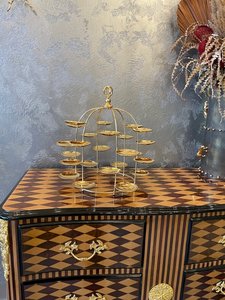 Support à bougies chauffe-plat doré UO, support votif métallique à étages, centre de table de mariage, décoration de luxe pour la maison, décoration festive pour événements Diya - Product Image 4