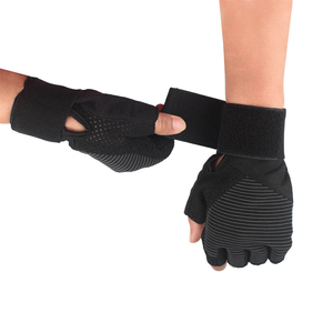 OEM Gym Weightlifting Gloves Breathable Mesh Fabric with Padded Palm Wrist Support for Professional Workout and CrossFit - Product Image 1