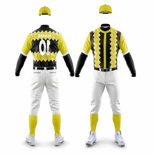 Button Up Jersey Uniform Custom Logo Name and Numbers Design Your Own Softball Uniform Kits Full Set Quick Dry <b>Baseball</b> Sets - Product Image 4