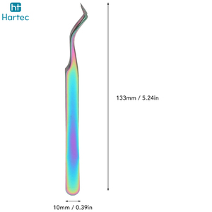 Multi Color Eyelash Tweezers, Beauty Makeup Tools Stainless Steel Product Making Volume Eyelash Extension Tweezers - Product Image 2