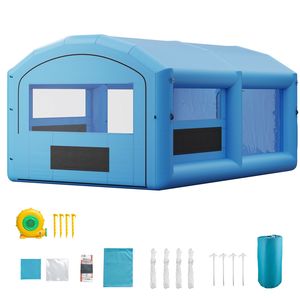 Cabina de Pintura Inflable Portátil de 21x13x10 Pies con Soplador de 1100W y Filtro de Algodón Grande - Product Image 1
