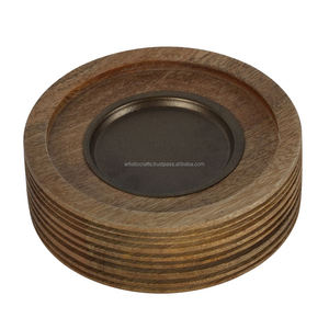 Vente en gros de chandelier en bois et en verre de luxe fait à la main sur mesure Bougeoir en bois pour la décoration de Noël - Product Image 2