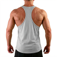 Singlet Stringer Pria Ukuran Besar OEM ODM Khusus, Bernapas, Kasual, untuk Binaraga, Tanpa Lengan, Ringan, untuk Fitness