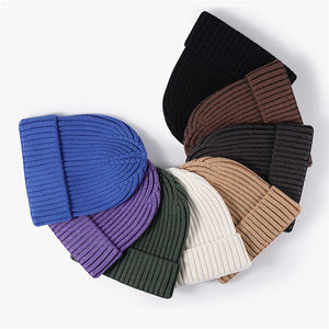 หมวกบีนนี่อะคริลิคสองสีแบบขายส่ง ออกแบบโลโก้ได้ตามต้องการ ขอบหมวกถักแบบเรียบ สำหรับฤดูหนาว อุ่นสบาย ลายสกัลโบว์ ลายพราง ลายชายหาด ลายตัวการ์ตูน - Product Image 3
