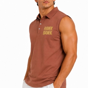 Men’s Sleeveless <b>Polo</b> <b>Shirt</b> Casual Top Relaxed Comfort Fit Clean Minimal Look Wear Lightweight Feel Smooth Fabric - Product Image 3