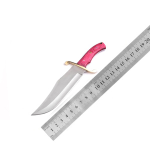 Cuchillo de Caza Bowie de Acero 440C Hecho a Mano al por Mayor (ODM/OEM) con Mango de Madera Exótica y Empuñadura Plateada para Camping y Actividades al Aire Libre - Product Image 6