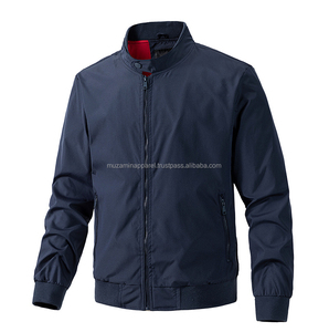 Men's Spring Sportswear Bomber <b>Jacket</b> Slim Fit Lightweight Nylon Windbreaker Full Zipper Custom Logo Varsity Pilot Style <b>Jacket</b> - Product Image 5