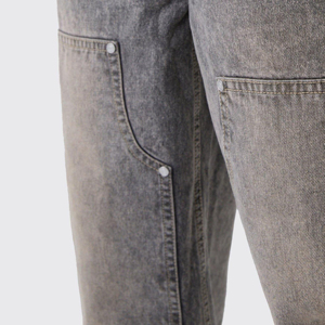 Men’s Baggy Denim Jeans – Loose Fit Wide Leg Streetwear Pants - Product Image 5