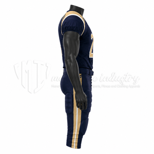 Conjunto de Uniforme de Fútbol Americano Personalizado, Camiseta y Pantalones Azules para Equipo, Fabricante de Ropa Deportiva de Fútbol Personalizada, OEM ODM - Product Image 4