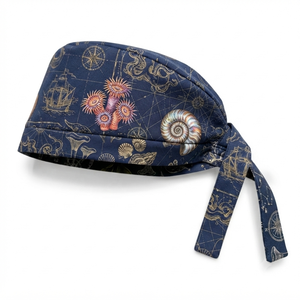 Forest Animal Printed <b>Scrub</b> <b>Cap</b> Pure Cotton Surgical Hat With Sweatband Adjustable Tie Back Unisex Nurse Working <b>Cap</b> - Product Image 5