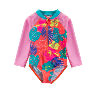 New Baby Kid Girls Swimwear Quick Dry Long Sleeve Zipper Kids Swimming Clothes UPF50 Bikini Baby Swimsuit Summer - Product Image 2