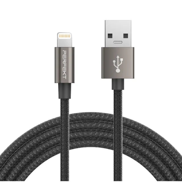 3m Nylon Braid MFi Certified Mobile Charger to USB Lightning Cable for Apple