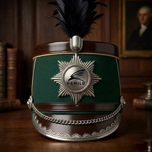 Sombrero shako clásico de lana que ofrece una estructura cómoda y un diseño histórico atractivo para músicos. Sombreros shako en venta. - Product Image 4