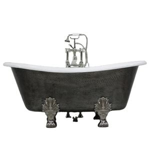 Baignoire en cuivre autoportante pour adultes, baignoire rectangulaire avec couvercle, baignoire classique pour la relaxation - Product Image 4