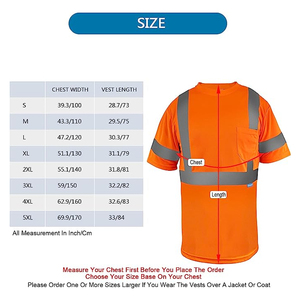 เสื้อยืดนิรภัยแบบสวมหัว ผ้าตาข่ายโพลีเอสเตอร์ สีส้ม ไซส์ S/M สำหรับทุกเพศ - Product Image 6