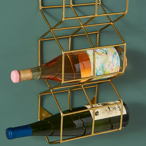 Support à vin en métal avec rangement en bois, idéal pour le bureau, les fêtes, les mariages ou les voyages – Célébrez l'Oktoberfest ! - Product Image 1