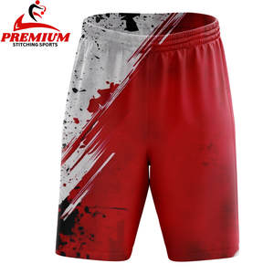 Shorts décontractés pour hommes, personnalisables avec logo, style urbain, séchage rapide, imprimés, 100 % polyester, avec cordon de serrage, pour l'été - Product Image 3