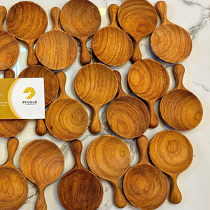 Vietnam Factory Wooden Spoon Short Handle 5cm Natural Wood Kitchen Utensil Handmade Bulk Manufacturer Export - Product Image 1