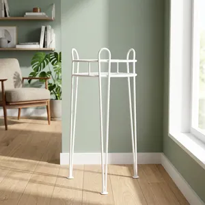 White Flower <b>Pot</b> <b>Stand</b> for Home Decor Garden Balcony Office Indoor Outdoor Planter Holder - Product Image 4