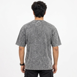Camiseta de algodón lavado de primera calidad para hombre, diseño casual cómodo de manga corta, ideal para uso diario y estilo urbano. - Product Image 5