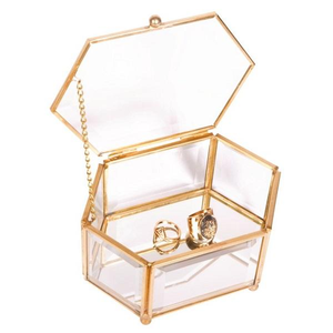High Quality Customised Vintage Glass Jewelry Box <b>Mirror</b> Brass Metal Frame Decorative Object Portrait Pattern <b>Tabletop</b> Use - Product Image 3