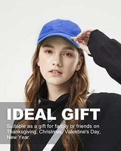 Casquette de baseball unisexe premium bleue à 6 panneaux en coton, réglable, couleur unie, décontractée, pour adultes, toutes saisons, OEM - Product Image 3