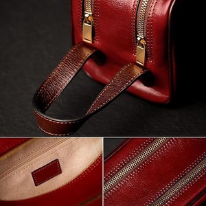 Bolsas de Viaje de Cuero Genuino al por Mayor, Neceseres de Belleza con Cremallera, Bolsas de Maquillaje para Mujer, Bolsas de Aseo para Hombre, Marca de Fábrica - Product Image 4