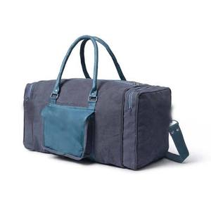 Canvas Duffle <b>Bag</b> Leather Handle Travel Weekender Gym <b>Overnight</b> <b>Bag</b> With Shoulder Strap - Product Image 2