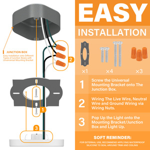 ไฟเพดานแบบฝังขนาด 5 นิ้ว ETL ทรงกลม LED บางเฉียบ เหมาะสำหรับพื้นที่เปียก - Product Image 4