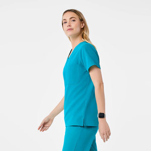 Conjunto de Uniforme Médico con Cuello en V para Mujer, Manga Corta, Ropa de Trabajo para Enfermeras, Ropa Médica y de Atención Médica, Personalizable al por Mayor con Diseño Personalizado - Product Image 3