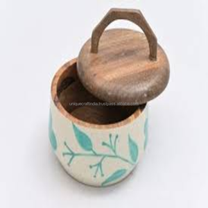 Boîte Chapati en bois de manguier de qualité supérieure | Récipient à roti avec couvercle à courbe souple | Boîte à pain en bois durable pour les gros acheteurs - Product Image 6