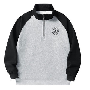 Veste d'hiver décontractée en molleton avec fermeture éclair quart de tour, logo personnalisé imprimé sur le devant, haute qualité, service OEM, vente en gros - Product Image 1