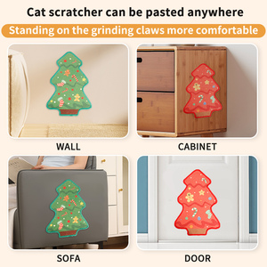 Wuji Global Arbre à chat mural en sisal vert pour Noël, griffoir pour chats petits/moyens/grands, protection de meubles pour animaux de compagnie, utilisation intérieure - Product Image 3