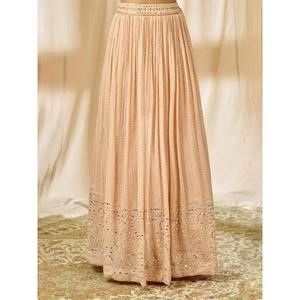 Fabulous <b>Peach</b> Thread Embroidered Georgette Reception Wear Lehenga Choli - Product Image 1