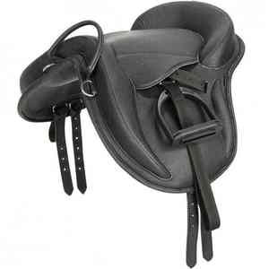 Silla de montar occidental de cuero genuino de alta calidad, personalizable, estilo inglés, con asiento suave para montar a caballo. - Product Image 3