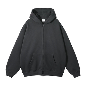 Sudadera con capucha personalizada para hombre, de algodón 100% grueso, forro polar lavado, estampado, estilo urbano, corte regular para talla M - Product Image 1