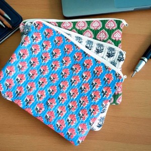 Durable Vintage Modern Simple Luxury Hand-Block Printed Eco-Friendly Cotton Quilted Laptop Sleeves Waterproof Business Daily Use - Product Image 2