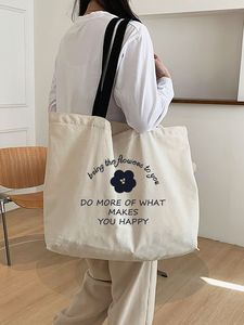 Sac fourre-tout en toile de coton de qualité supérieure, tendance, blanc, idéal pour les courses au supermarché, les courses d'épicerie et la plage - Product Image 6