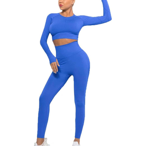 New Premium Quality Women's Active Wear Set Skinny Fitness Yoga Dress Top Above Knee Plus Size Seamless - Product Image 1