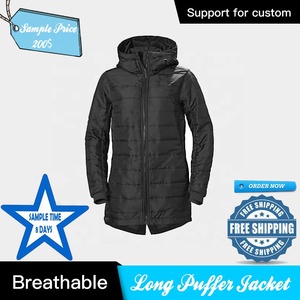 Black Padded Winter Jacket <b>Men</b> Hooded Full Zip Outdoor <b>Coat</b> <b>Waterproof</b> Breathable Outerwear <b>Men</b> <b>Long</b> Puffer Jacket 2026 - Product Image 5