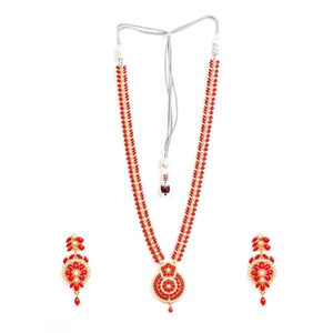 Ensemble de colliers en corail rouge pour femme, faible MOQ, bijoux indiens tendance, cadeau pour elle, bijoux de mariage - Product Image 3