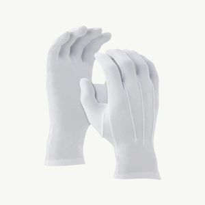 ถุงมือผ้าฝ้ายสีขาวกันลื่น ปลายแขนตรง ถุงมืออเนกประสงค์ ปลอดเชื้อ ไม่มีแป้ง ไม่มีส่วนผสมของน้ำยาง - Product Image 5