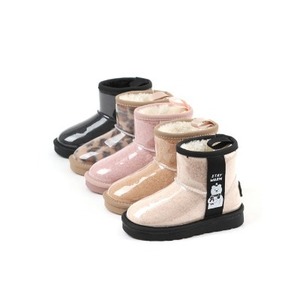 OZKIZ Korean Style Warm Bear Boots for Girls 2-6 Years Winter Fashion Synthetic Upper Anti-Slip Feature Wholesale - Product Image 1
