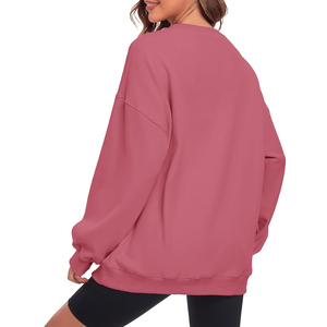New Design 100% Cotton <b>Women's</b> Fleece Sweatshirts Casual Wear Fashion Solid Breathable Oversize Waterproof - Product Image 2