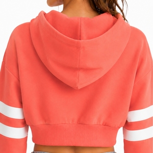 เสื้อฮู้ดผู้หญิงลายมัดย้อม แขนยาว ซิปด้านหน้า สีพื้น ผ้าถัก มีฮู้ด สวมใส่สบายๆ สไตล์สตรีทแวร์ สำหรับฤดูใบไม้ผลิ - Product Image 4